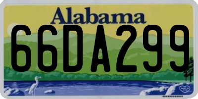AL license plate 66DA299
