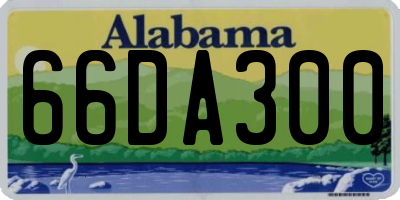 AL license plate 66DA300