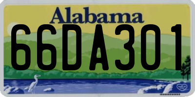 AL license plate 66DA301