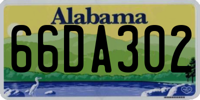 AL license plate 66DA302