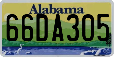 AL license plate 66DA305