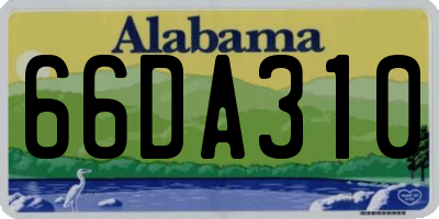 AL license plate 66DA310