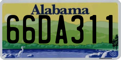 AL license plate 66DA311