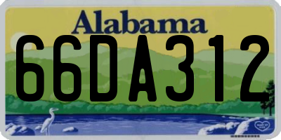 AL license plate 66DA312