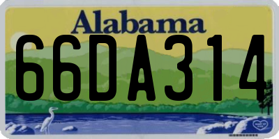 AL license plate 66DA314