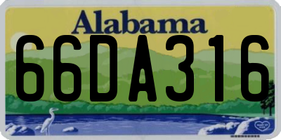AL license plate 66DA316