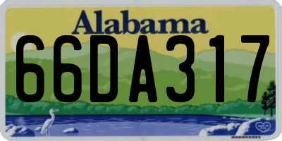 AL license plate 66DA317