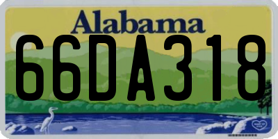 AL license plate 66DA318