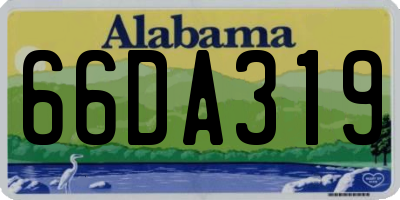 AL license plate 66DA319