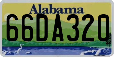 AL license plate 66DA320