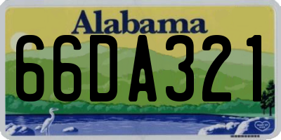 AL license plate 66DA321