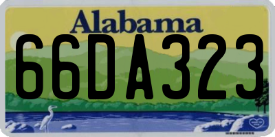 AL license plate 66DA323