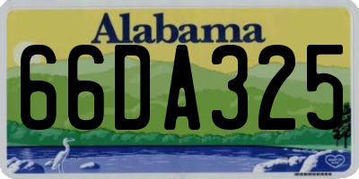 AL license plate 66DA325