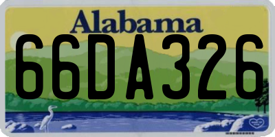 AL license plate 66DA326
