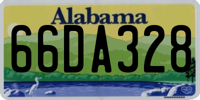 AL license plate 66DA328
