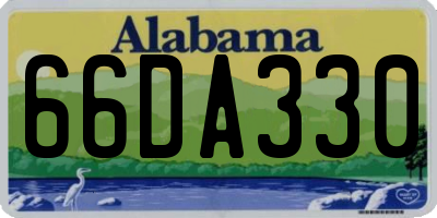 AL license plate 66DA330