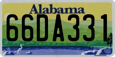 AL license plate 66DA331