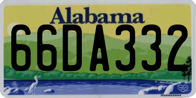 AL license plate 66DA332
