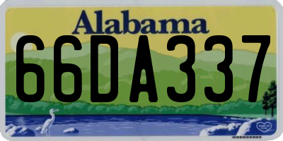 AL license plate 66DA337