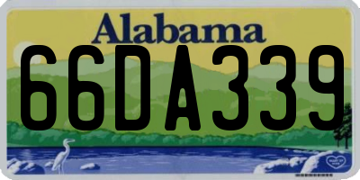 AL license plate 66DA339