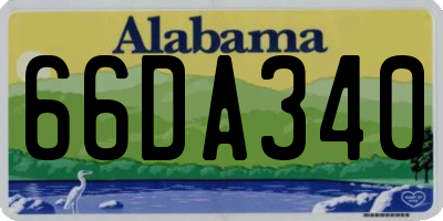 AL license plate 66DA340