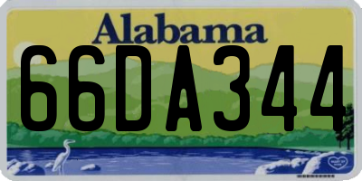 AL license plate 66DA344