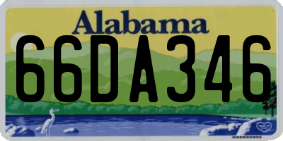 AL license plate 66DA346
