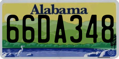 AL license plate 66DA348