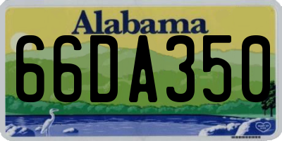 AL license plate 66DA350