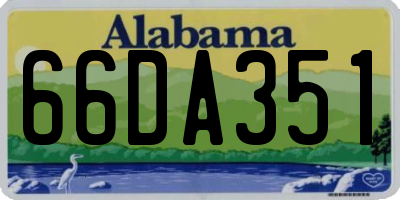 AL license plate 66DA351