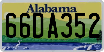 AL license plate 66DA352