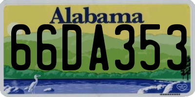 AL license plate 66DA353
