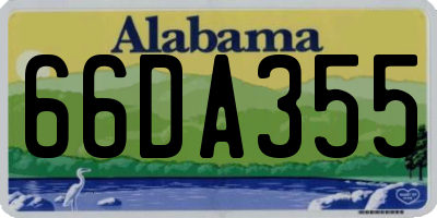 AL license plate 66DA355