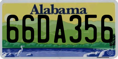 AL license plate 66DA356
