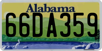 AL license plate 66DA359