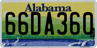 AL license plate 66DA360