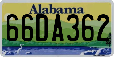 AL license plate 66DA362