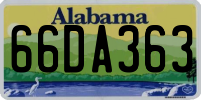 AL license plate 66DA363