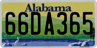 AL license plate 66DA365