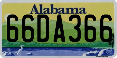 AL license plate 66DA366