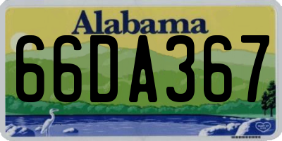 AL license plate 66DA367