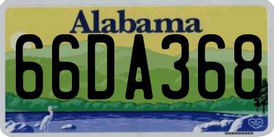 AL license plate 66DA368