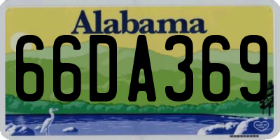 AL license plate 66DA369