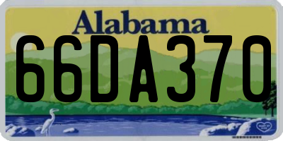 AL license plate 66DA370