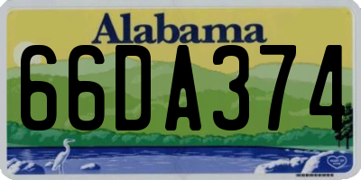 AL license plate 66DA374