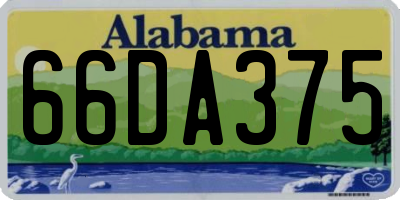 AL license plate 66DA375