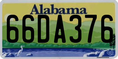 AL license plate 66DA376