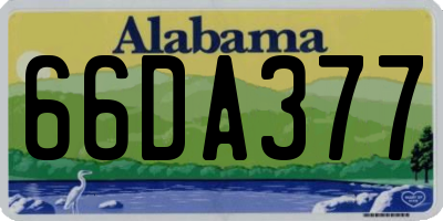 AL license plate 66DA377