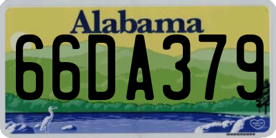 AL license plate 66DA379