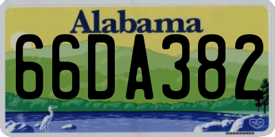 AL license plate 66DA382